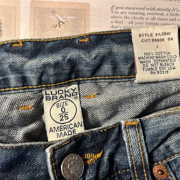 Lucky Brand super distressed flare jeans - Picture 3 of 5